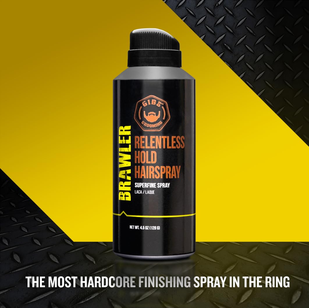 Dark Goldenrod GIBS Grooming Brawler Bantamweight Hairspray, 4.5oz
