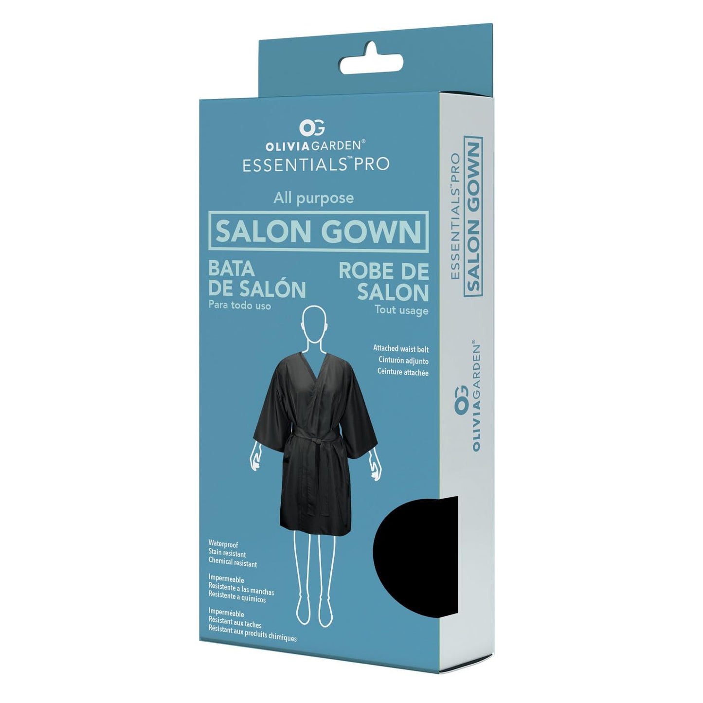 Cadet Blue Olivia Garden Deluxe Hair Stylist Apron with Pockets, Waterproof Anti-Static Nylon Smock with Adjustable Strap for Barbers, Cosmetologists, Nail Techs, Tattoo Artists, Estheticians, Housekeeping