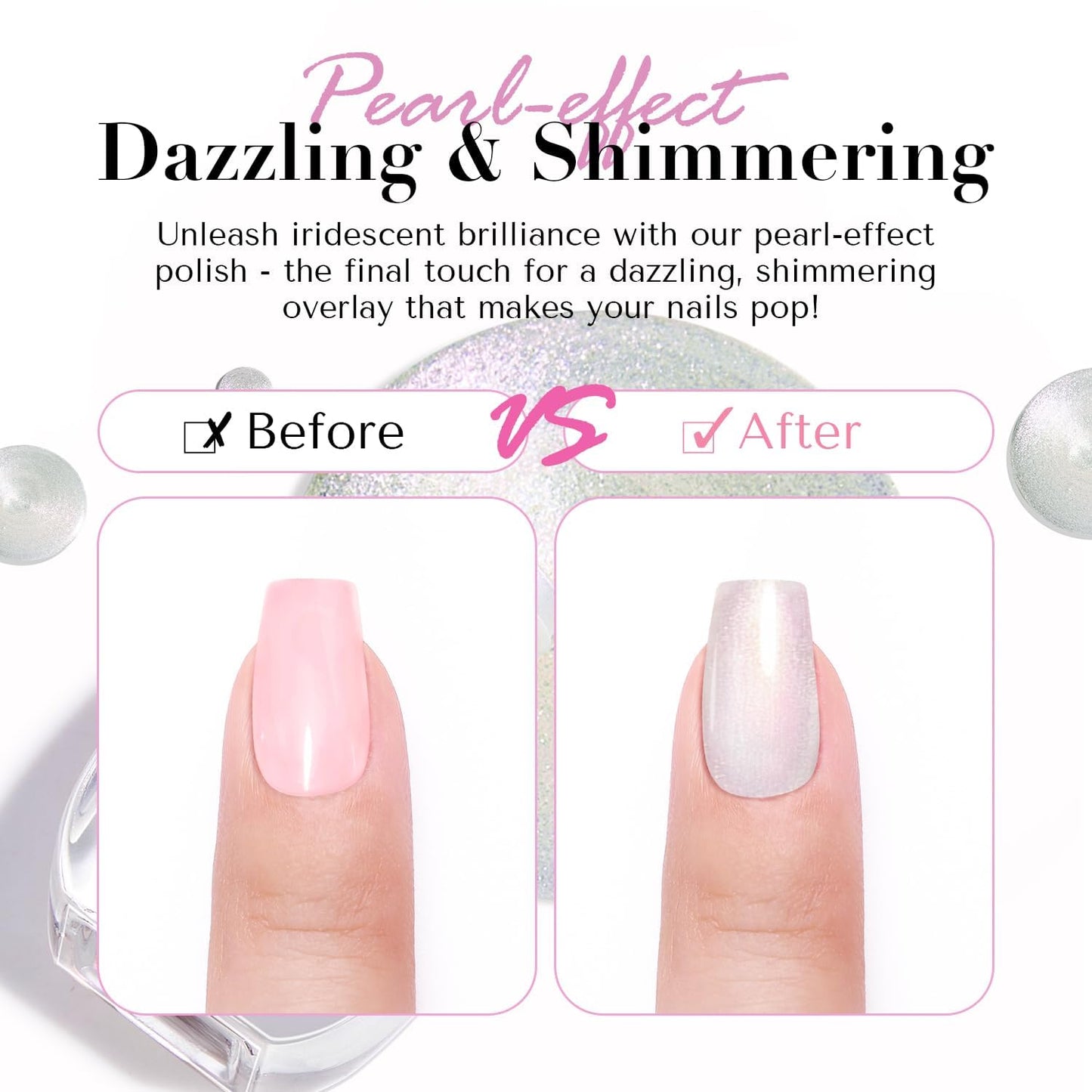 White Smoke AZUREBEAUTY Chrome Quick Dry Nail Polish | Shine Pearl, Natural Lustrous Enamel | DIY Manicure & Pedicure with Chrome Finish