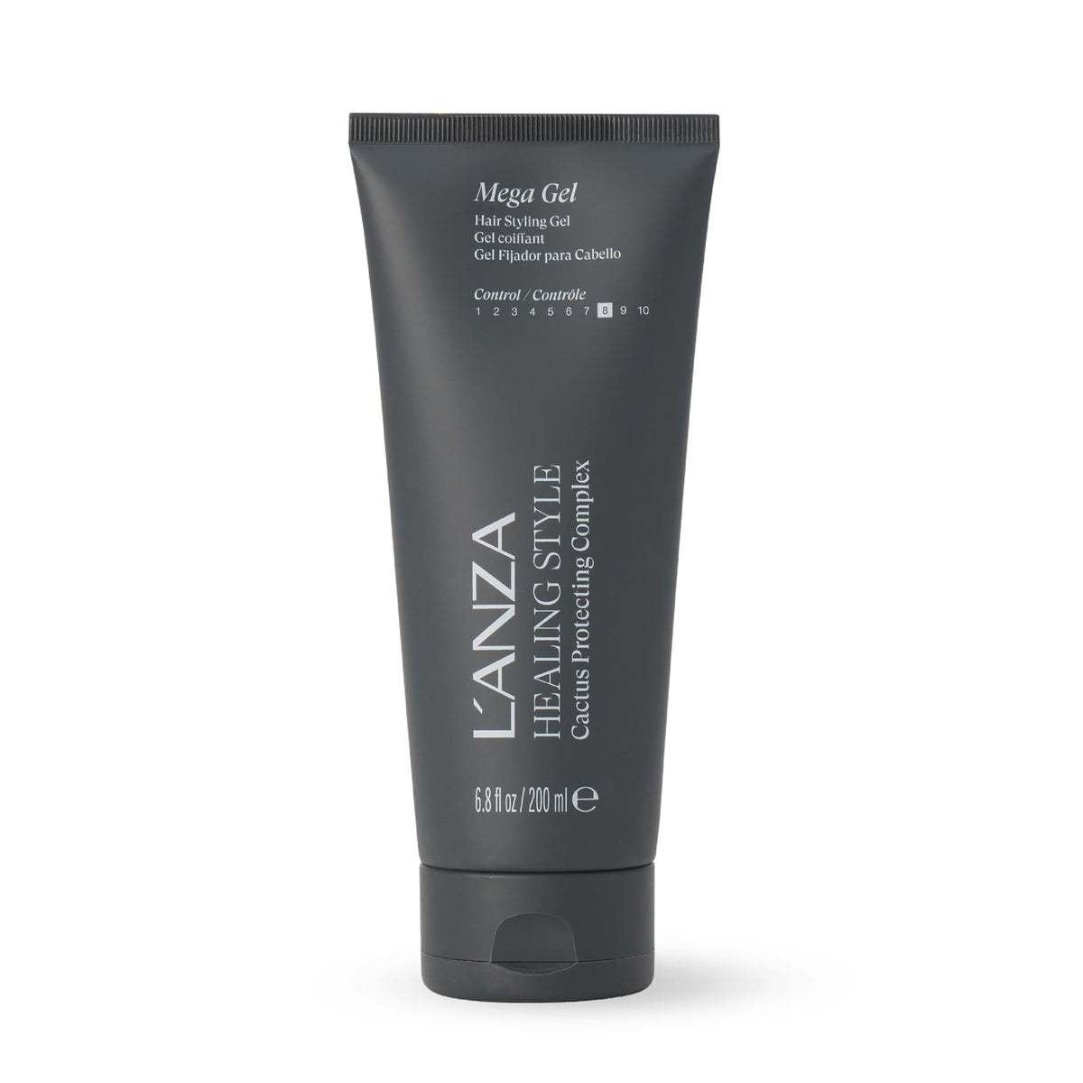 White Smoke L'ANZA Healing Style Mega Gel with Strong Hold Effect, Nourishes and Refreshes the Hair While Styling, With Keratin, Alcohol-free Formula, and UV Rays Protection to Prevent Damage (6.8 Fl Oz)