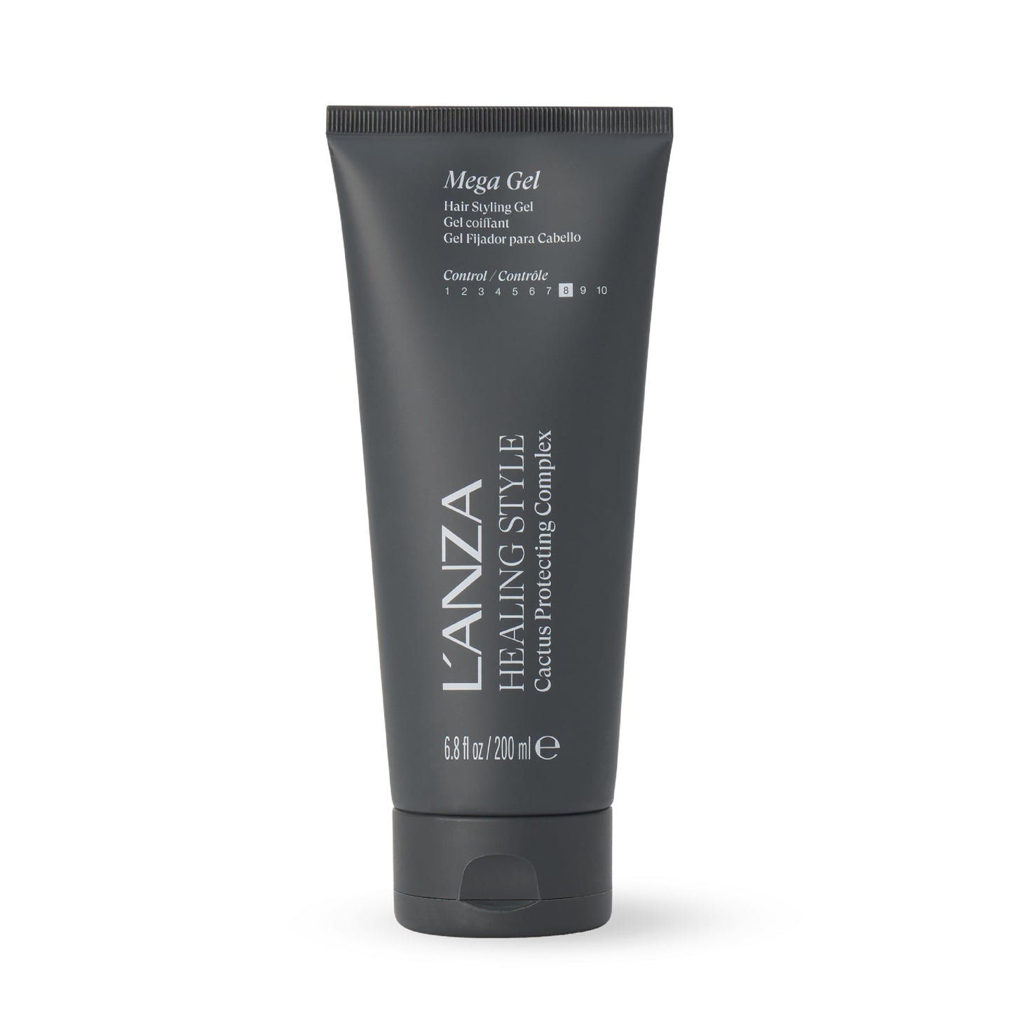 White Smoke L'ANZA Healing Style Mega Gel with Strong Hold Effect, Nourishes and Refreshes the Hair While Styling, With Keratin, Alcohol-free Formula, and UV Rays Protection to Prevent Damage (6.8 Fl Oz)