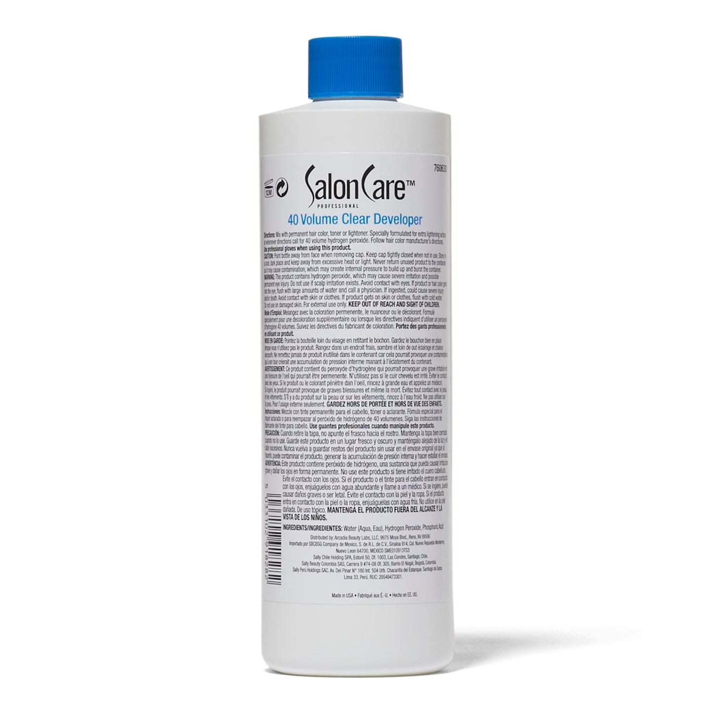 White Smoke Salon Care 40 Volume Clear Developer, Maximum Lift, Stabilized Formula for Consistent, Predictable Results, Superior Gray Coverage, 16 Ounce