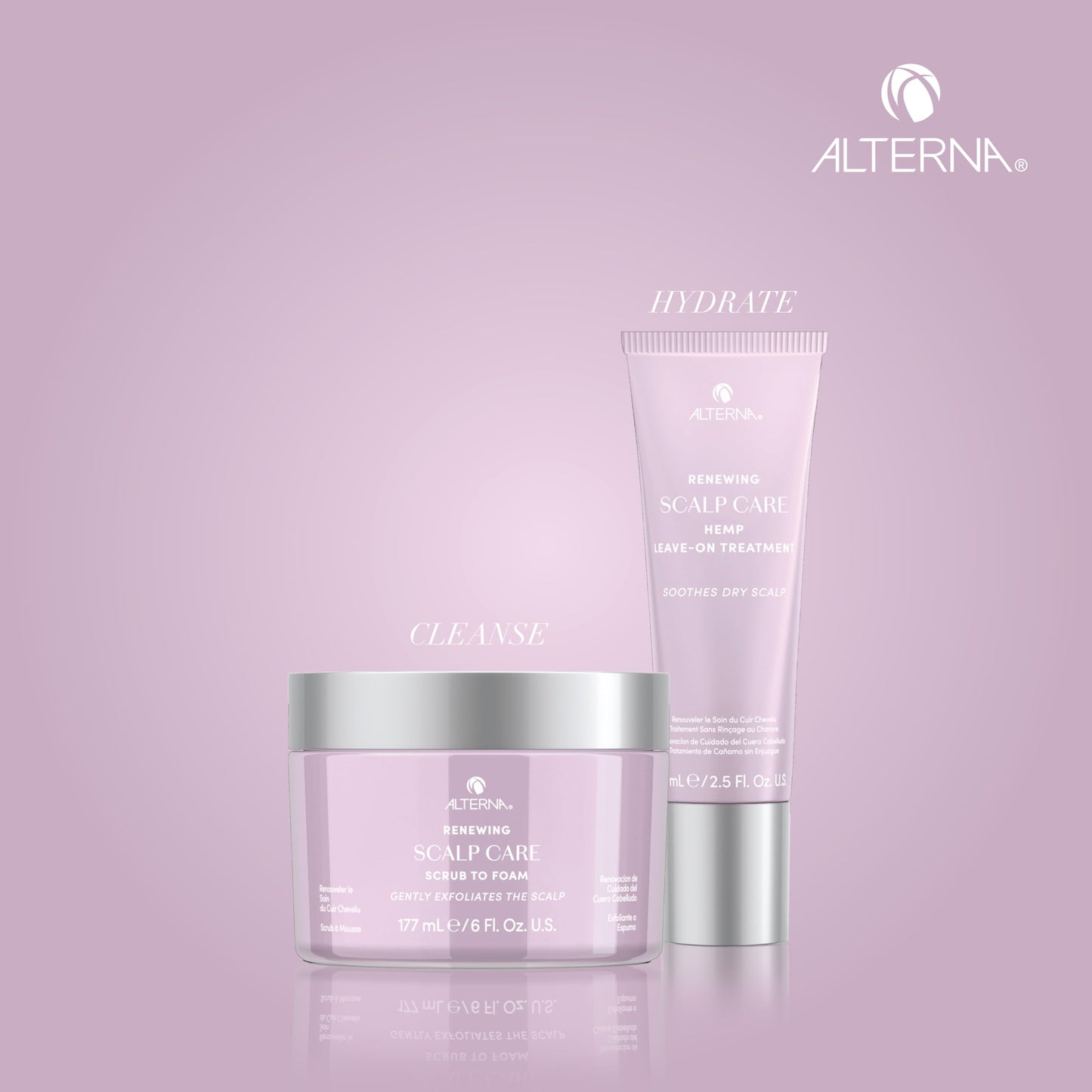 Gray Alterna Haircare Renewing Scalp Care Hemp Leave On Vegan Hair and Scalp Treatment, 2.5 Fl Oz Lightweight and Fast Absorbing to Moisturize, Soothe and Calm Scalp