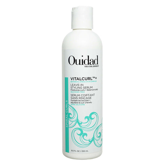 White Smoke Ouidad VitalCurl + Leave In Styling Hair Serum - 8.5 oz, Lightweight Hydrating Serum for Curly Hair & Scalp, Multi-Use Air-Dry Styler or Treatment, Restores Strands, Adds Shine, All Curl Types