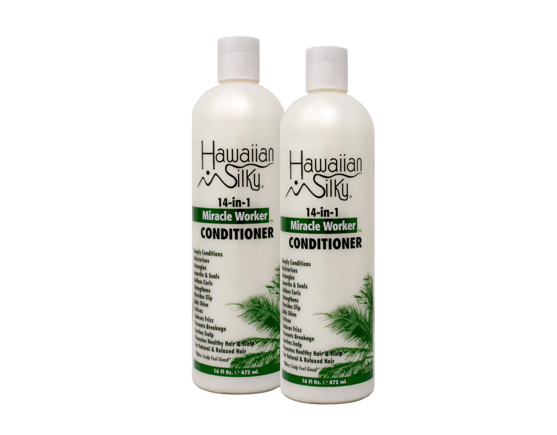 White Smoke Hawaiian Silky Miracle Worker 14-In-1 Conditioner 16 Ounce (474ml) (Pack of 2)