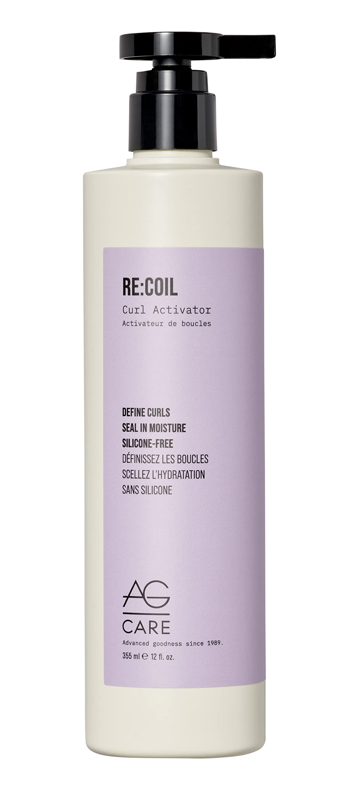 Gray AG Care Re:Coil Curl Activator Curl Cream Award-Winning Curl Creating Complex - Ultra-Nourishing Curly Hair Cream for Defined, Healthy Curls, 12 Fl Oz