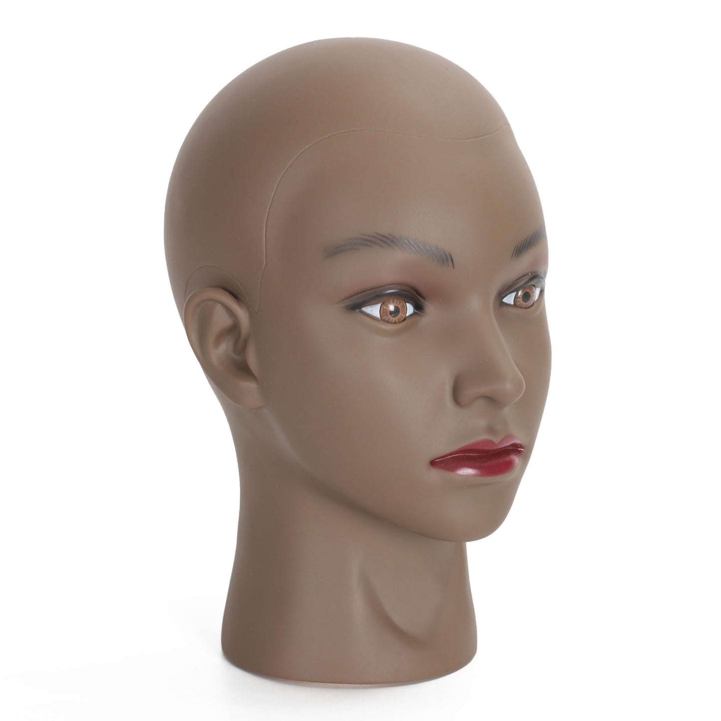 White Smoke TKIMHEQ Bald Female Mannequin Head Makeup Training Head Wig Head Professional Cosmetology for Wig Making and Display Hat Helmet Glasses Display Head Model with Free Clamp Stand
