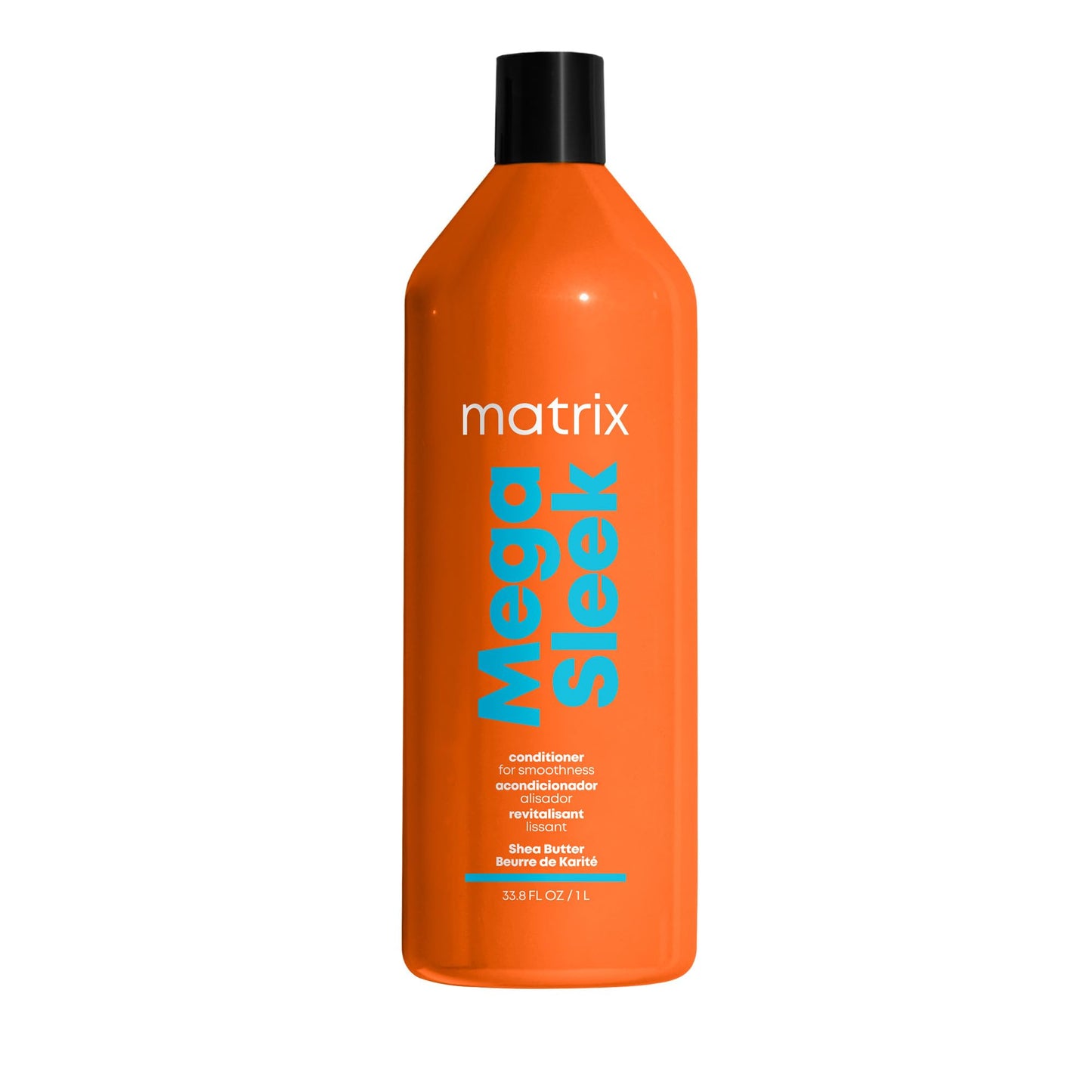 Coral Matrix Mega Sleek Conditioner - Smoothing and Detangling, Moisturizes and Adds Shine, For Dry, Damaged & Frizzy Hair, Salon Professional Conditioner, With Shea Butter, Vegan, 33.8 Fl Oz