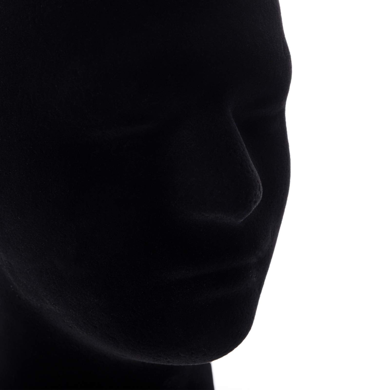 Black Hedume 2 Pack Mannequin Head Stand Model, Foam Black Velvet Male Wigs Display Model, Mannequin Manikin Head for Wig, Hat, Glasses