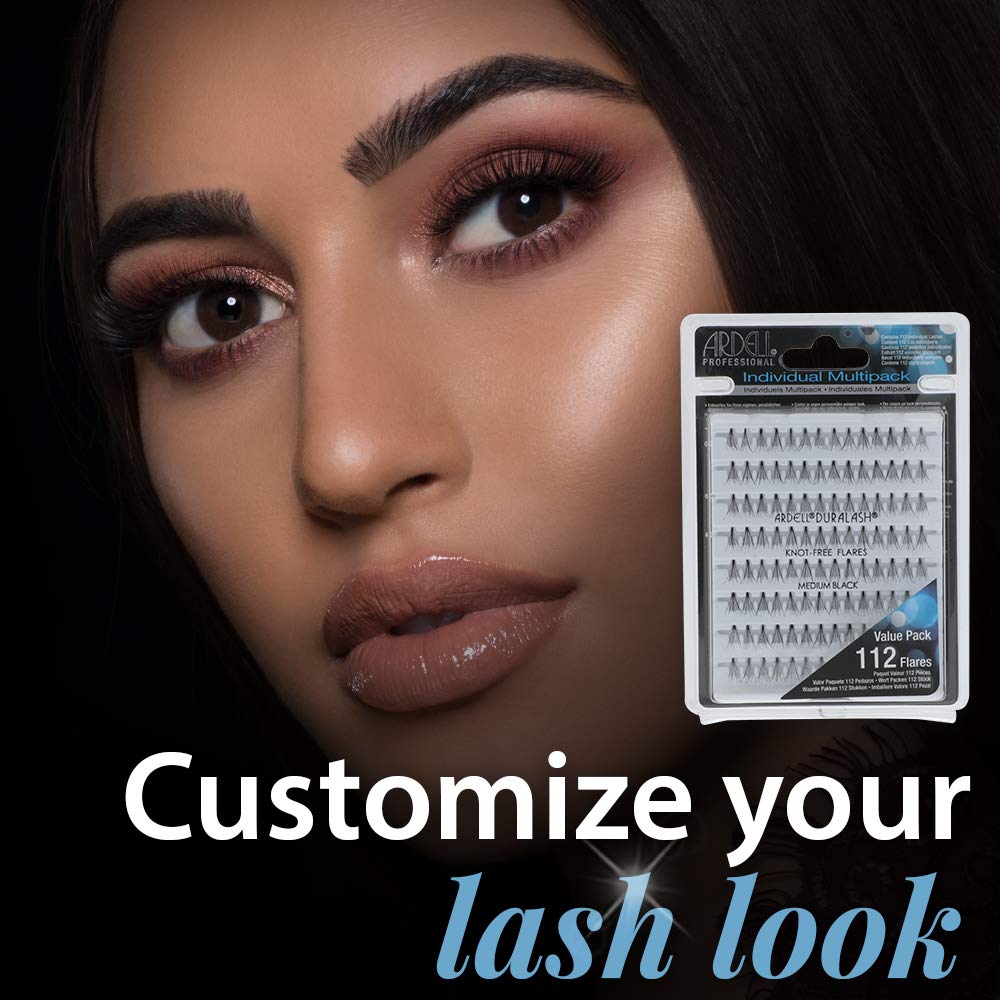 Black Ardell False Eyelashes Multipack Knot-Free Individuals Medium Black, 2-Pack