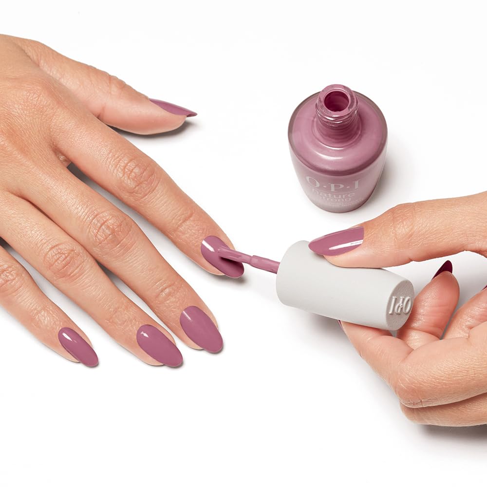 White Smoke OPI Nature Strong Simply Radishing | Opaque Dark Pink Crème Natural Origin Nail Polish | Plant Based, Vegan, Cruelty Free