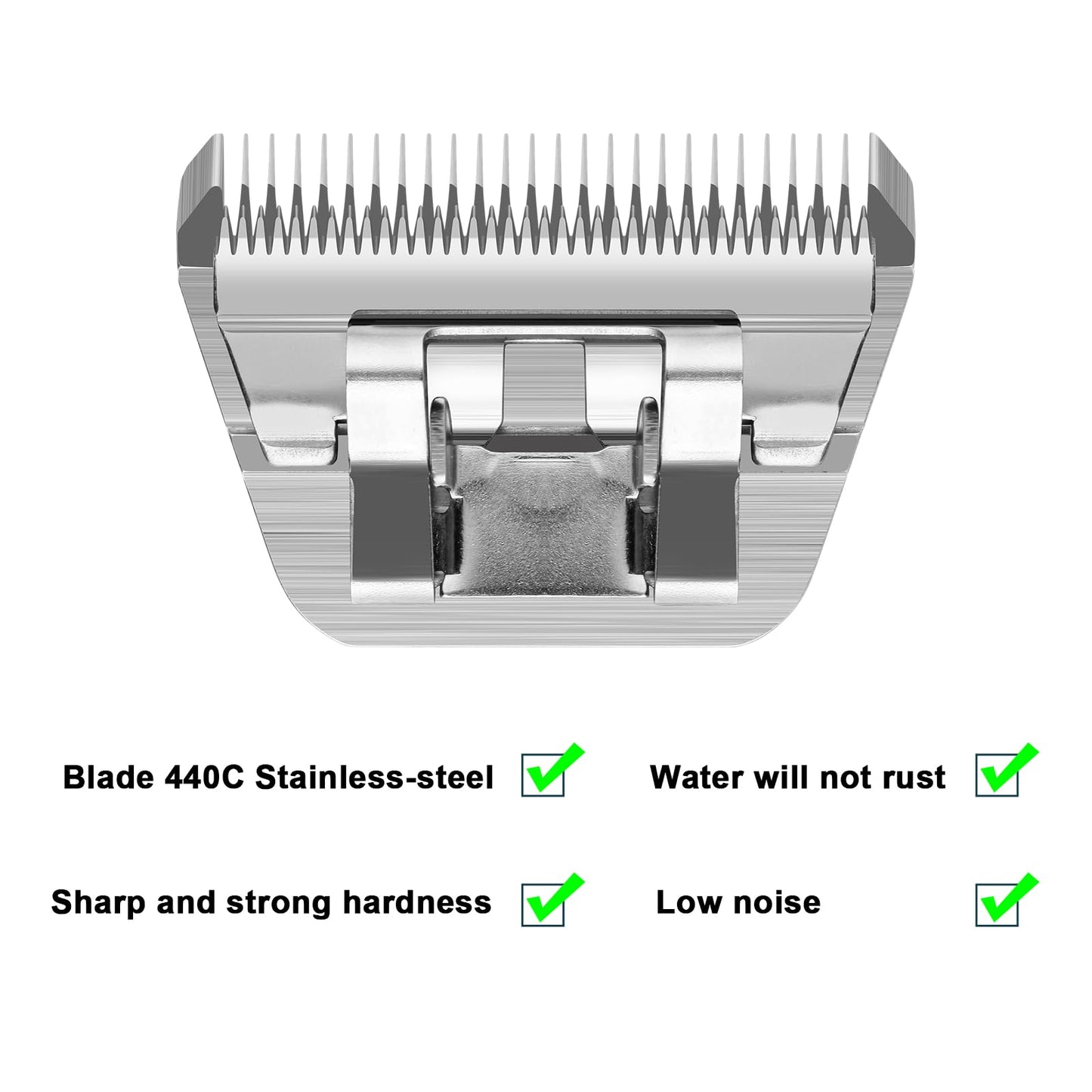 White Smoke Size 30W+10W+7FW+5FW+4FW Wide Detachable Pet Dog Grooming Blades Kit,Compatible with Andis,Oster A5,Wahl km10 Clippers,5 Pack