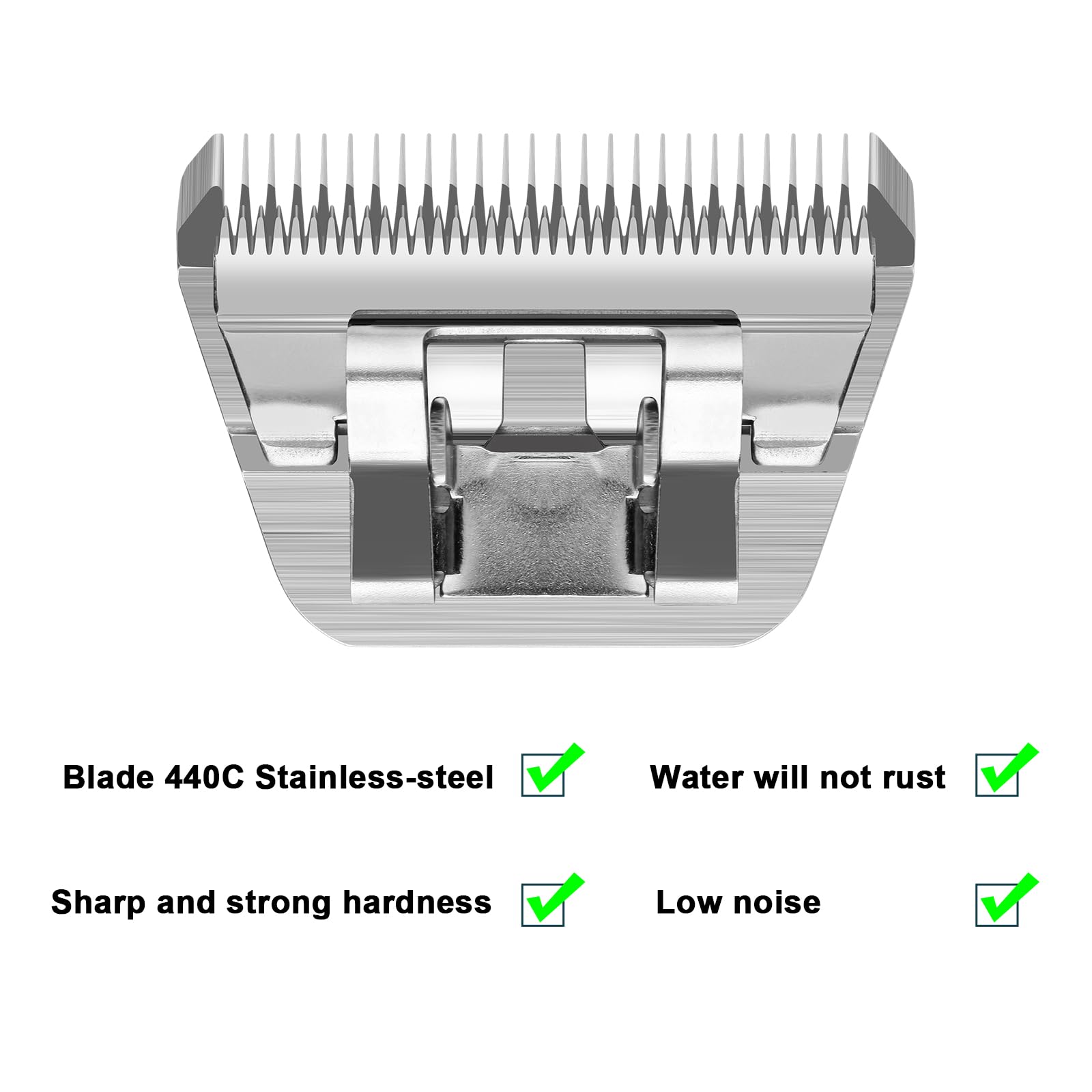 White Smoke Size 30W+10W+7FW+5FW+4FW Wide Detachable Pet Dog Grooming Blades Kit,Compatible with Andis,Oster A5,Wahl km10 Clippers,5 Pack