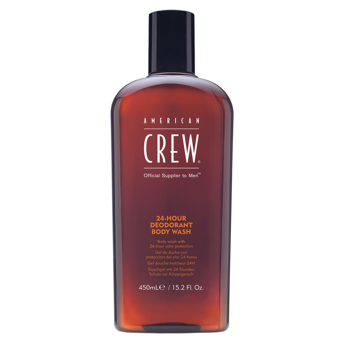 White Smoke American Crew Men's Body Wash, Body Wash with 24 Hour Odor Protection, Deodorant Body Wash, 15.2 Fl Oz