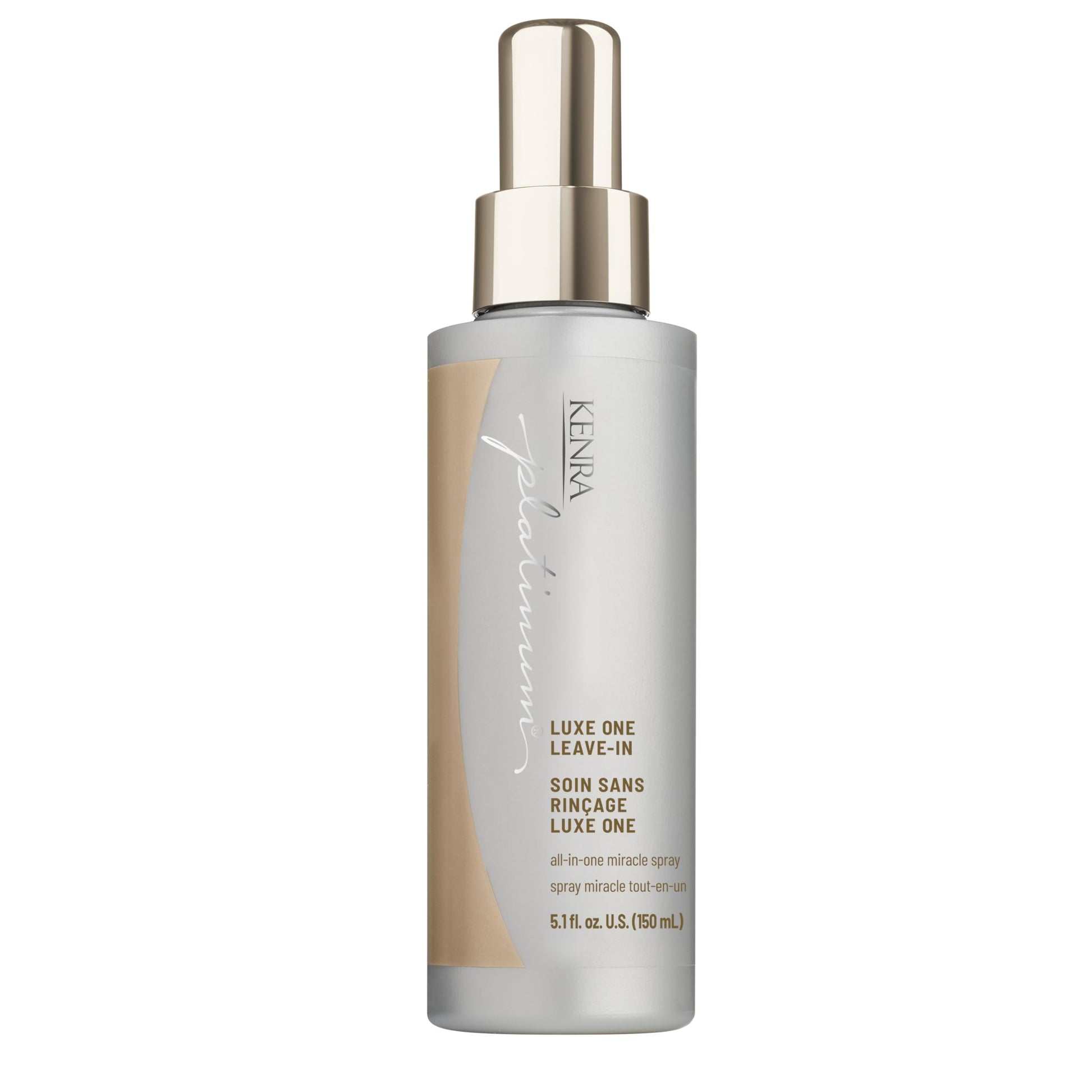 White Smoke Kenra Professional Platinum Luxe One Leave-In | All-In One Miracle Spray | Hydrates, Smooths and Softens | Controls Frizz & Resists Humidity | Heat Protection | 5 fl. Oz