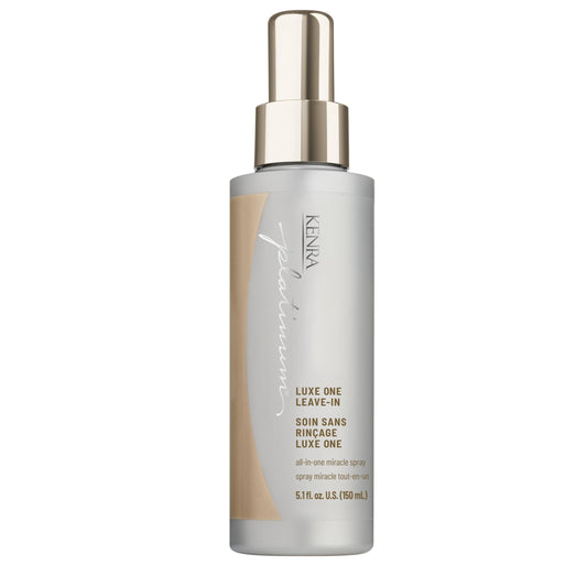 White Smoke Kenra Professional Platinum Luxe One Leave-In | All-In One Miracle Spray | Hydrates, Smooths and Softens | Controls Frizz & Resists Humidity | Heat Protection | 5 fl. Oz