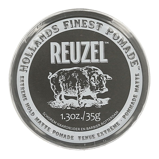 White Smoke REUZEL Extreme Hold Matte Pomade, Strongest All Day Hold, Water Soluble Styling, Matte Finish & Flake Free, Easy To Wash Out, For All Hair Types