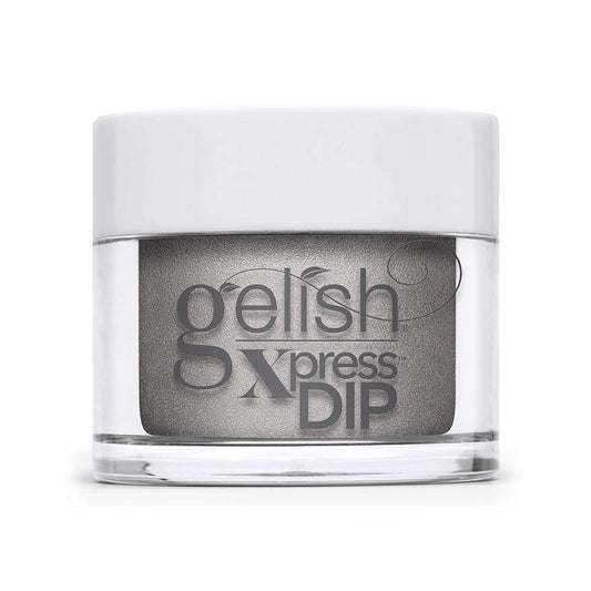 Lavender Gelish Xpress Dip Chain Reaction Color Dip Powder, Metallic Gray Nail Dip Powder, Metallic Gray Nail Dip, 1.5 ounce