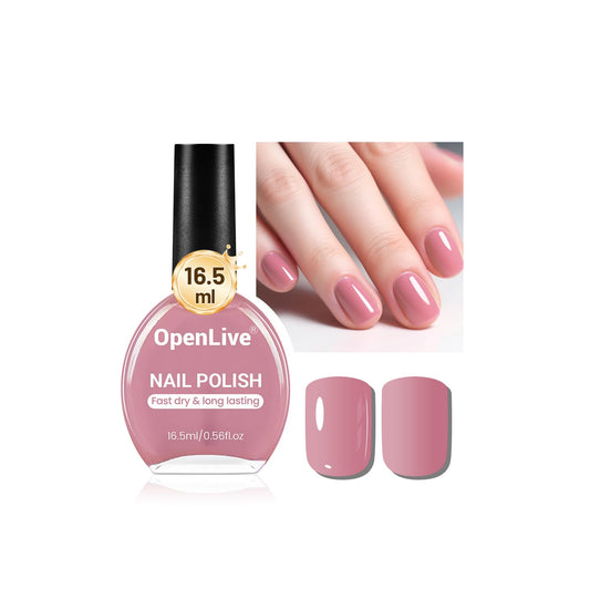 White Smoke OpenLive 16.5ml Dusty Rose Nail Polish Large Volume Quick Drying Light Pink Nail Polish, Fast Drying and Long Lasting Color Nail Art DIY Home Manicure Gift for Women