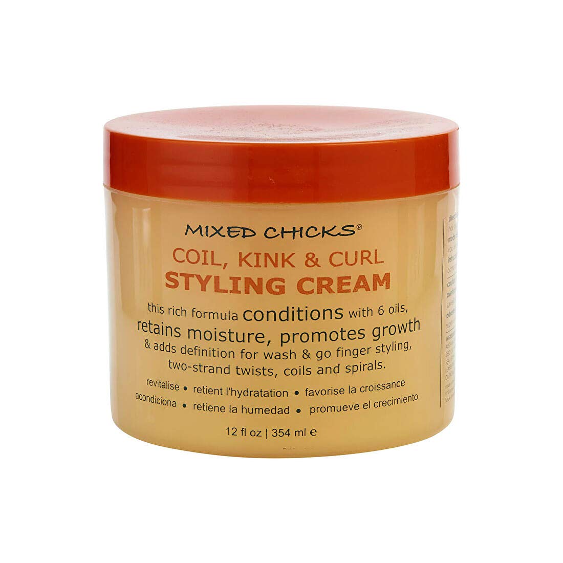 Dark Khaki Mixed Chicks Coil, Kink & Curl Styling Cream, 12 Fl. Oz