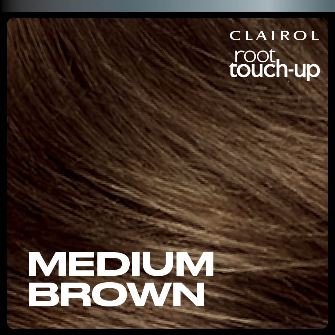 Black Clairol Root Touch-Up Color + Volume 2-in-1 Temporary Hair Coloring Spray, Medium Brown Hair Color, Pack of 1 - Packaging May Vary