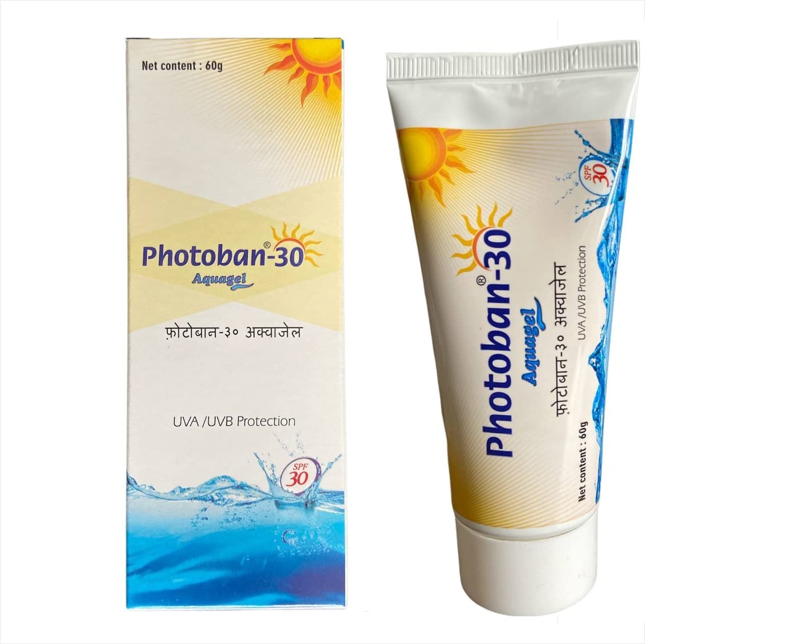 White Smoke Photoban-30 Aquagel UVA/UVB Protection Sun Care Pimple Scars 30 gm