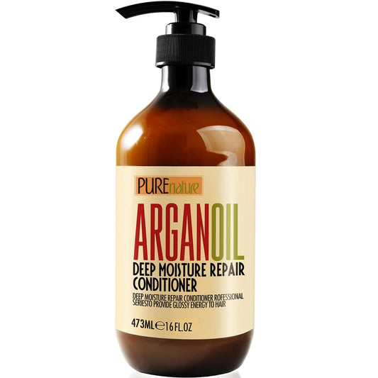 White Smoke Moroccan Argan Oil Conditioner - Sulfate Free Products for Women and Men - Deep Moisturizing for Dry, Curly, Colored, Damaged Hair - Hydrating Repair, Salon Grade Formula for All Hair Types