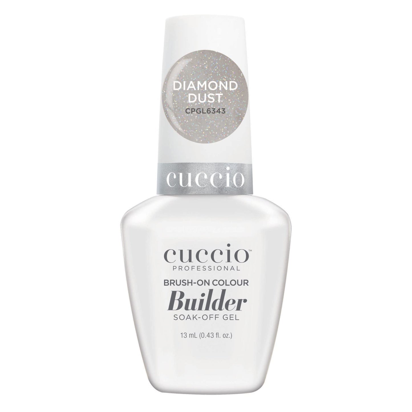 White Smoke Cuccio Pro Brush-On Colour Builder Soak Off Gel - LED and UV Self-Leveling Lightweight Formula - Camouflages Re-Growth and Corrects Uneven Nail Beds - Base Coat - Diamond Dust - 0.43 oz