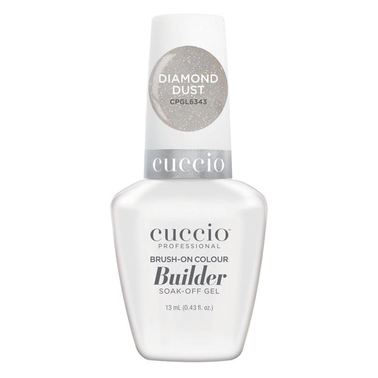 White Smoke Cuccio Pro Brush-On Colour Builder Soak Off Gel - LED and UV Self-Leveling Lightweight Formula - Camouflages Re-Growth and Corrects Uneven Nail Beds - Base Coat - Diamond Dust - 0.43 oz