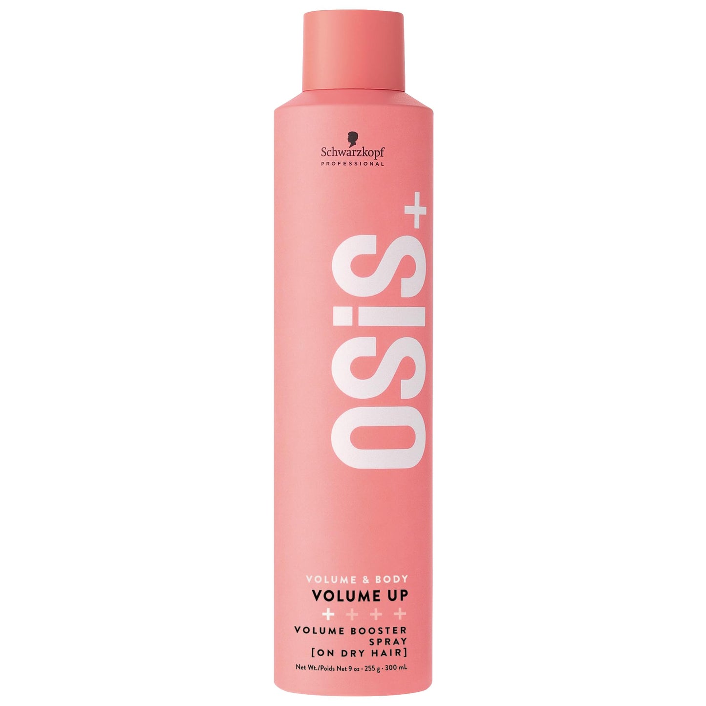 Light Pink OSiS+ Volume Up Volumizing Texturizing Booster Spray, 8.9 oz – Lightweight Flexible Textured Volume with Natural Movement – Heat Protection and Vegan Formula