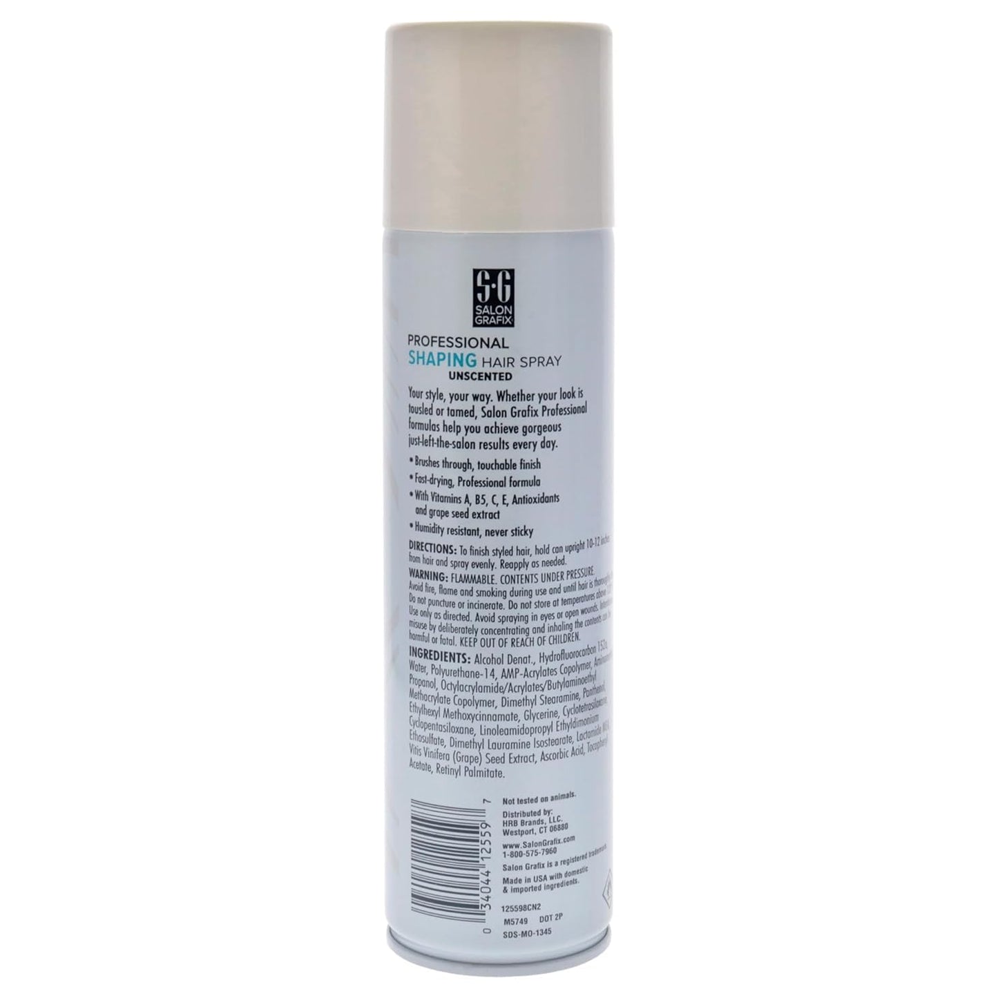 Dark Gray Salon Grafix Shaping Hair Spray - Flexible and Brushable - Hairspray for Women and Men - Professional Quality Results - Super Hold Unscented - 4 pc.
