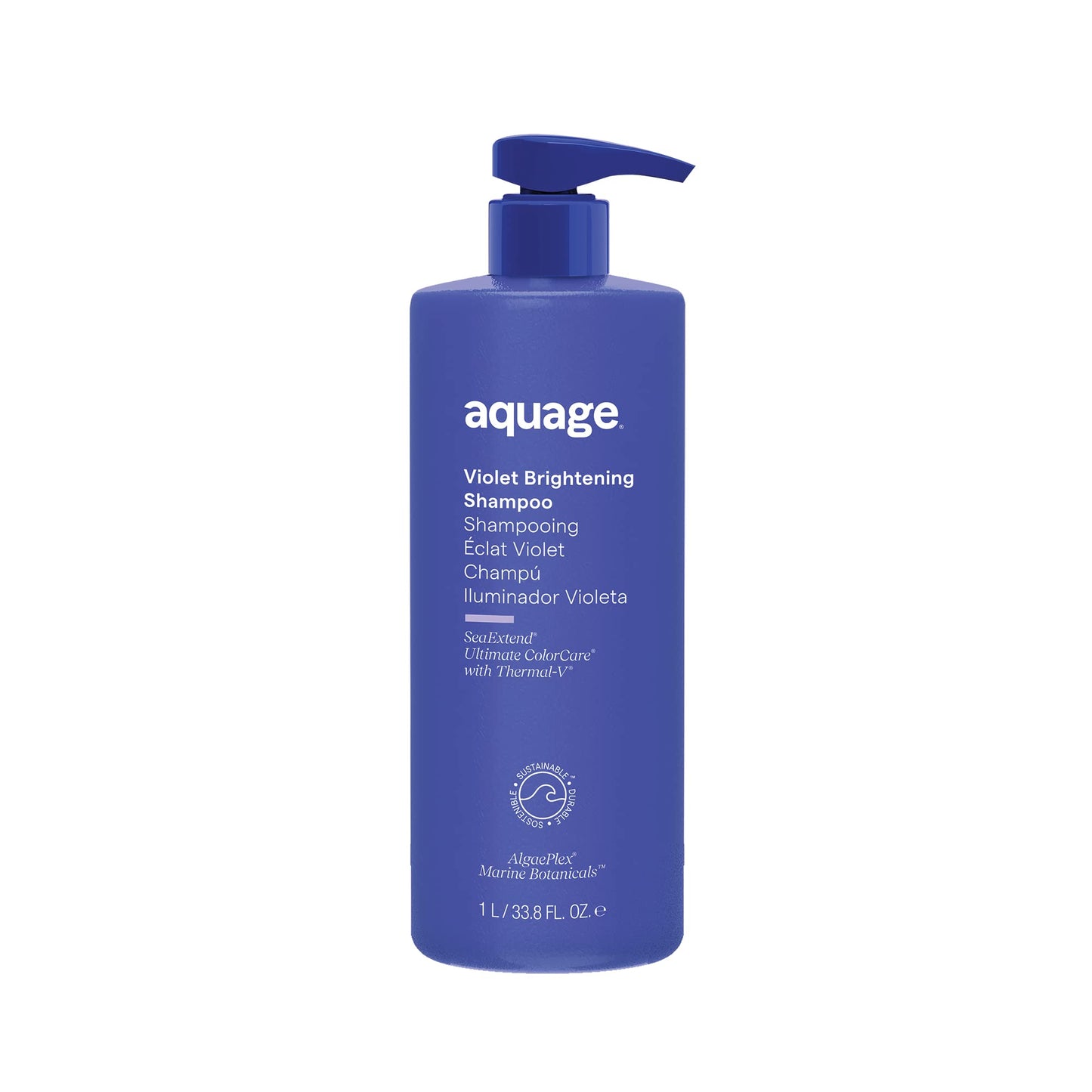 Dark Slate Blue Aquage Violet Brightening Shampoo 33.8 Fl Oz