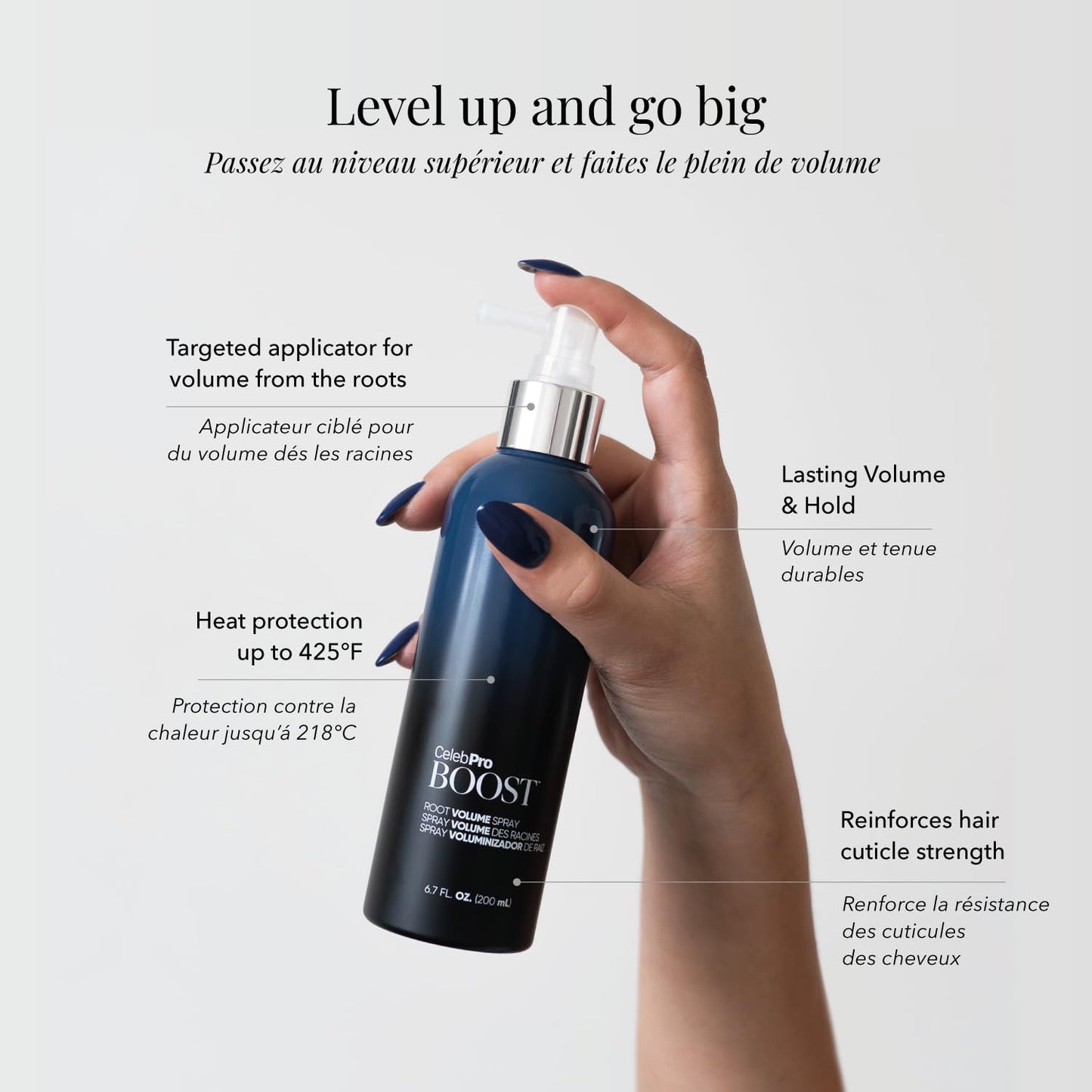 Lavender Celeb Luxury CelebPro BOOST Root Volume Spray Thickening Spray, Volumizing Spray For Fuller Thicker Hair, 6.7oz