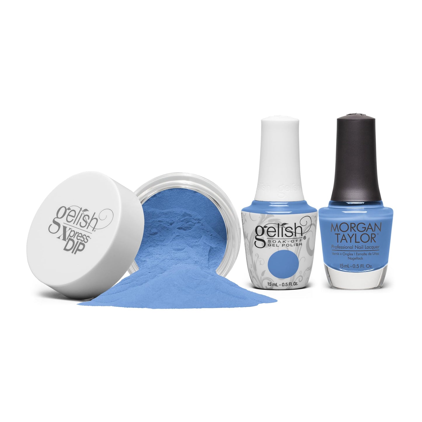 White Smoke Gelish Summer Up In The Air Collection Trio - Long Lasting 15ml TPO-Free Gel & Lacquer & 1.5oz Xpress Dip N Brush Powder (Soaring Above It All)