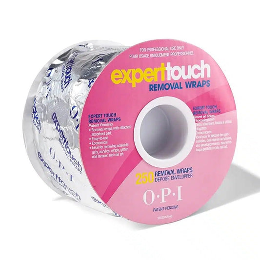 White Smoke OPI Expert Touch Removal Foil Wraps with Attached Absorbent Pad, Removal Tool for Soakable Gels, Nail Lacquer Polishes, & Acrylics, 250 Pieces Total