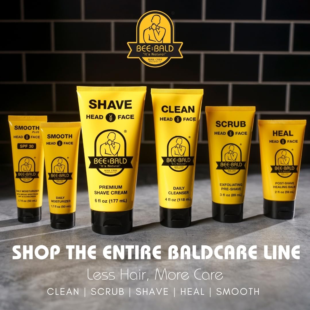 Black Bee Bald HEAL Aftershave for Men Healing Balm, Immediately Calms & Soothes Damaged Skin, Treats Bumps, Redness, Razor Burn & Other Shaving Irritations (2 Fl Oz)