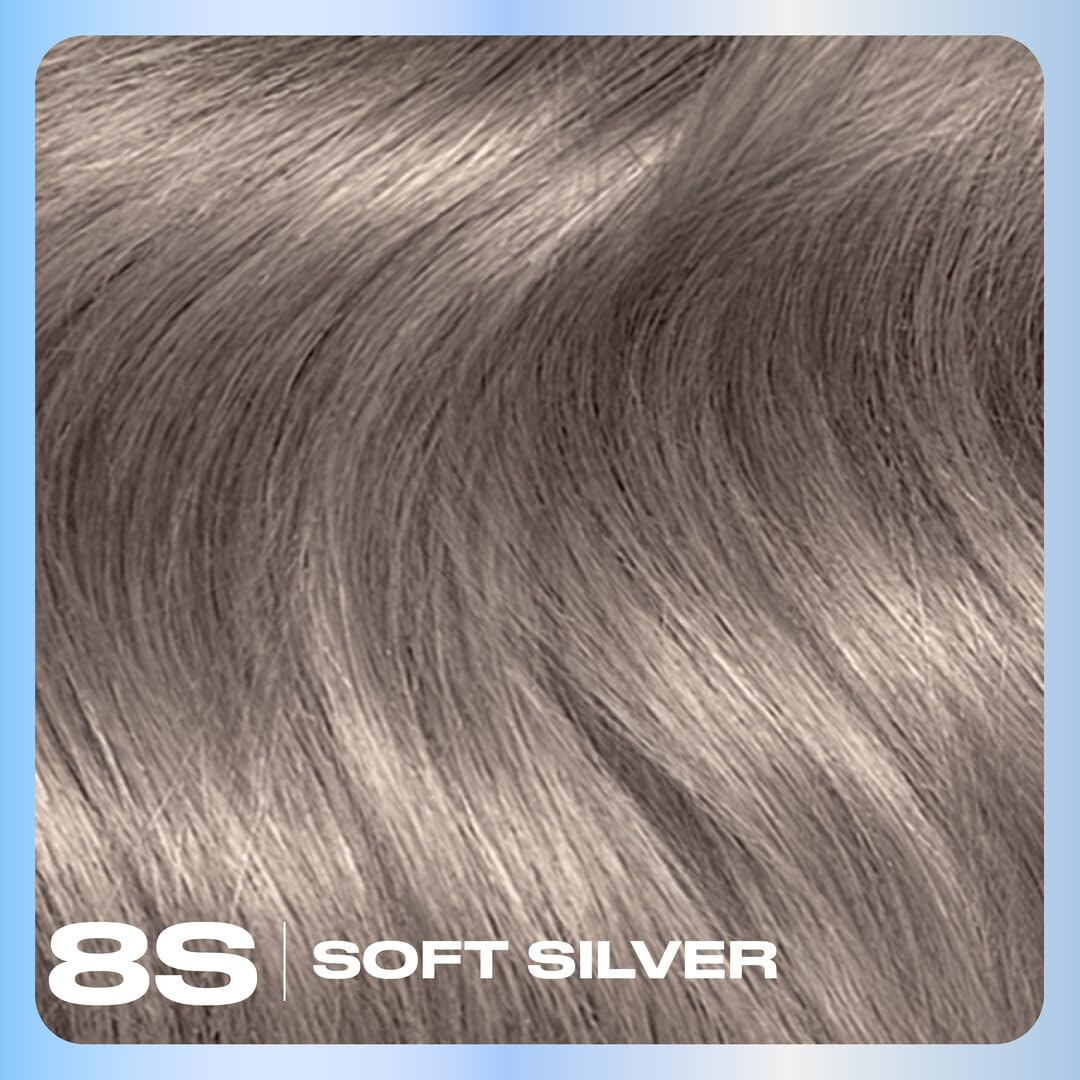 Dim Gray Clairol Nice'n Easy Permanent Hair Dye, 8S Soft Silver Hair Color, Pack of 1 - Packaging May Vary
