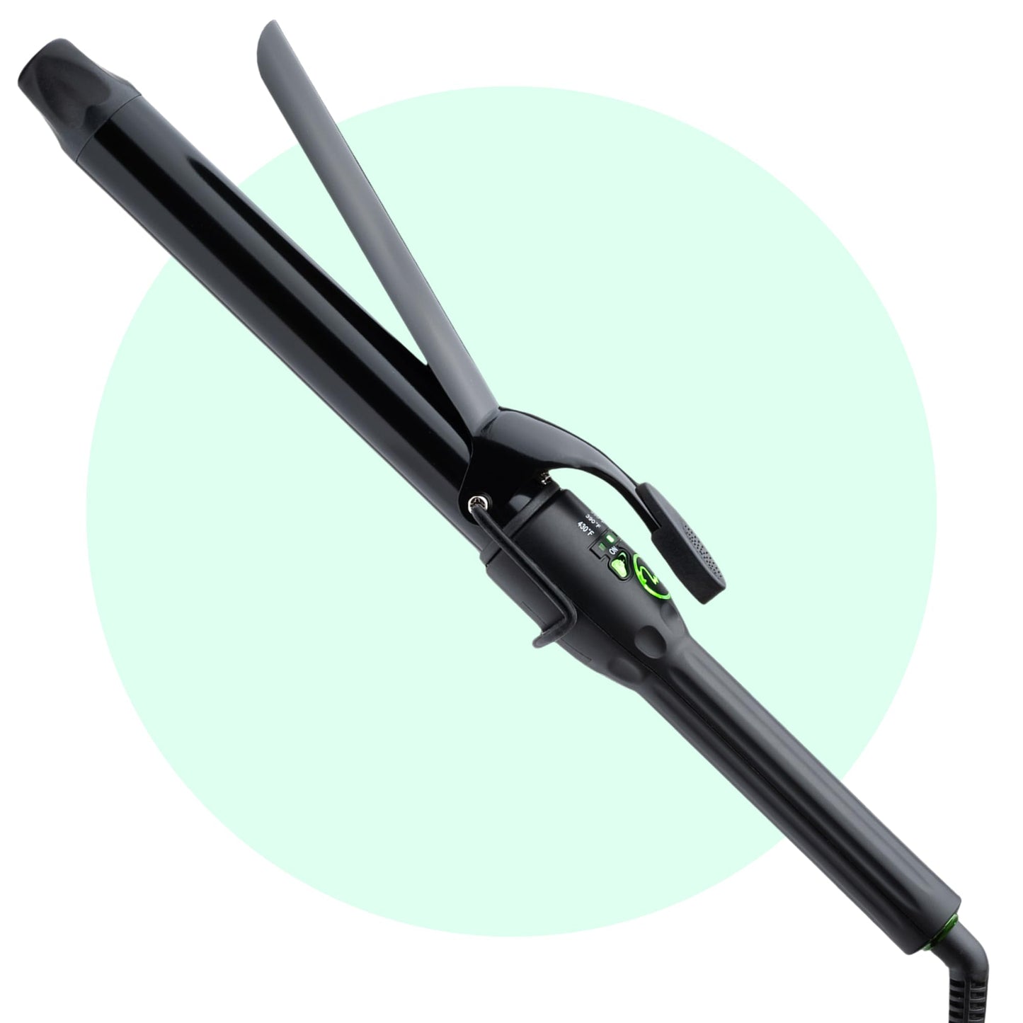 White Smoke MINT REVAMP X-Long Barrel 1.25 Inch Curling Iron — Easier & Faster Styling for Long Hair | Truly Ionic & Even Heat Ceramic Curling Iron 1 1/4 Inch | Professional Optimized Clamp for Smooth Salon Curls