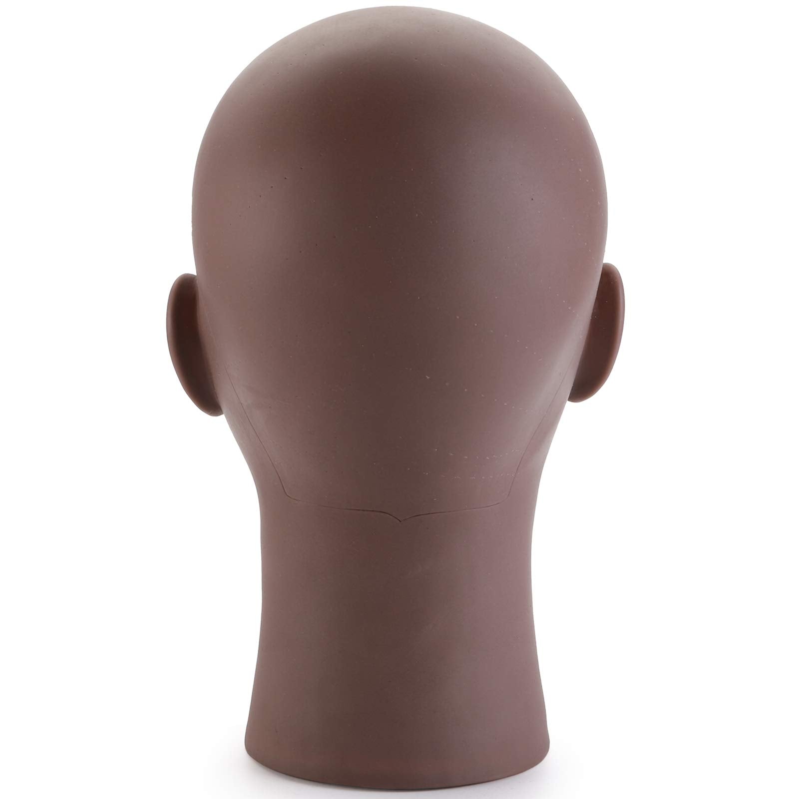 White Smoke Hedume Afro American Mannequin Head with Clamp, Bald Manikin head, Mannequin Head for Wigs, Hat, Glasses Display