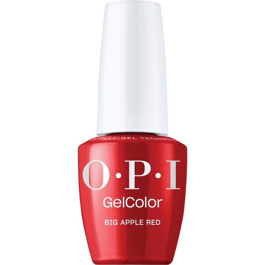 White Smoke OPI GelColor Big Apple Red | Opaque Bright Red Crème LED Cure Gel Nail Polish | Salon-Quality Shine, Long-Lasting Wear | Vegan & HEMA Free | 0.5 Fl Oz