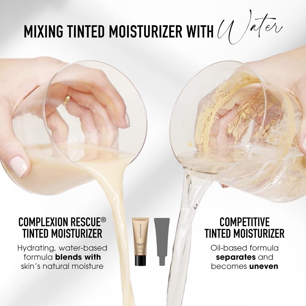 White Smoke bareMinerals Complexion Rescue Tinted Moisturizer for Face with SPF 30, Full Size, Opal 01, Vegan, Cruelty-Free & Dermatologist-Tested