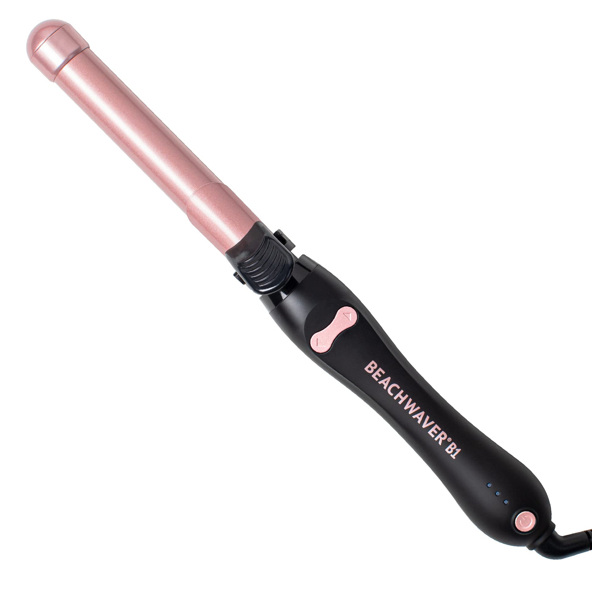 White Smoke The Beachwaver Co. B1 Rotating Curling Iron - Automatic 1" Ceramic Curling Iron - Easy-to-Use Spinning Wand for Long-Lasting Waves, Auto-Shut Off, Travel-Friendly, Dual Voltage (BW160), Midnight Rose