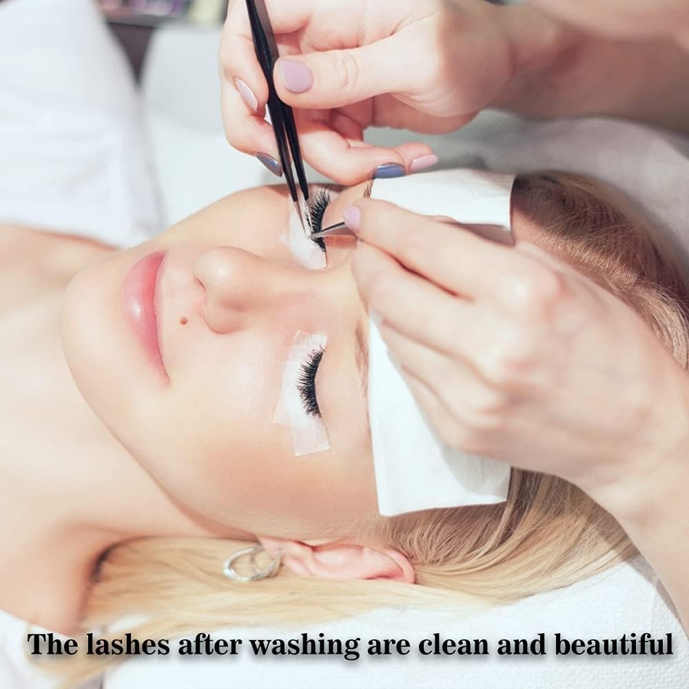 Wheat Mererke_Pretty Eyelash Extension Shampoo 60 ml + Brush - Eyelid Foaming Cleanser - Sensitive Paraben & Sulfate Free - Eyelash Wash and Lash Bath for Extensions - Salon Use and Home Care