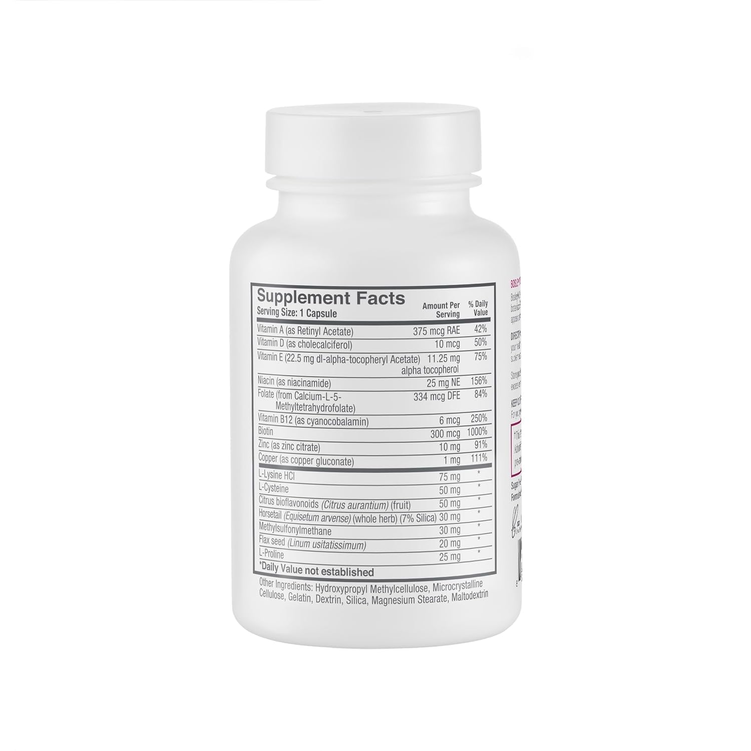 Lavender BosleyMD Women’s Healthy Hair Growth Supplements for Thicker, Fuller Hair– DHT-Blocking Botanicals with Biotin, Niacin, Zinc & L-Lysine – Rich in Vitamins & Minerals – 60 Capsules (2-Month Supply)