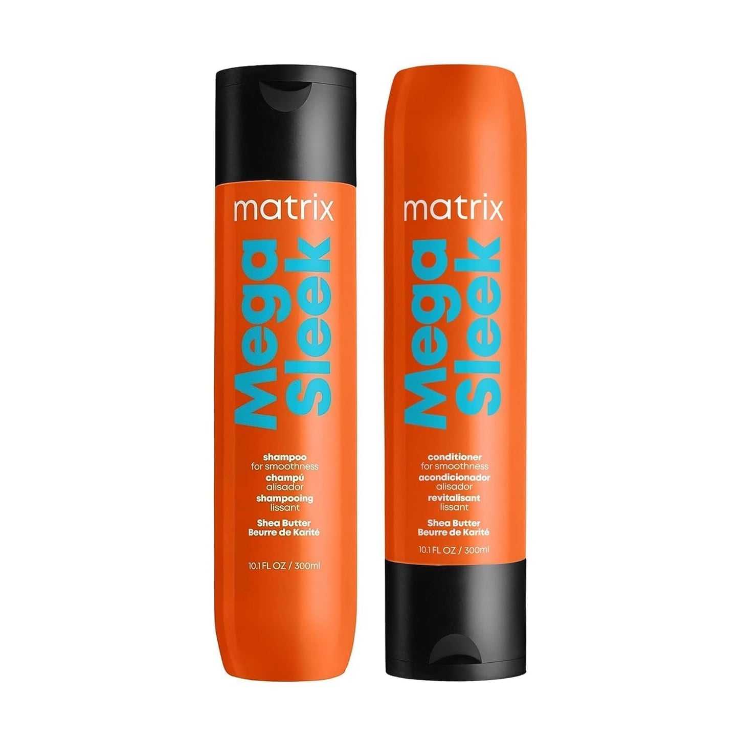 Chocolate Matrix Mega Sleek Shampoo and Conditioner Set | Smoothing, Anti-Frizz, Detangling | For Dry, Damaged & Frizzy Hair | Nourishes with Shea Butter | Vegan