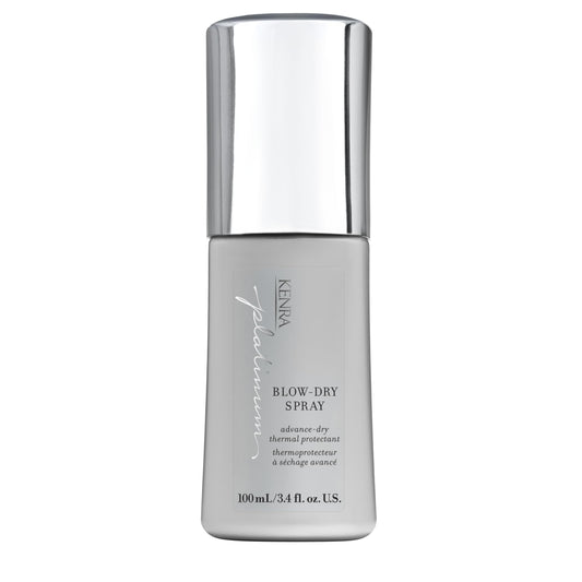 Gray Kenra Platinum Blow-Dry Spray | Time-Saving Heat Protectant | Detangles, Smooths, and Softens | Eliminates Frizz & Resists Humidity | Medium To Coarse Hair | 3.4 fl. oz