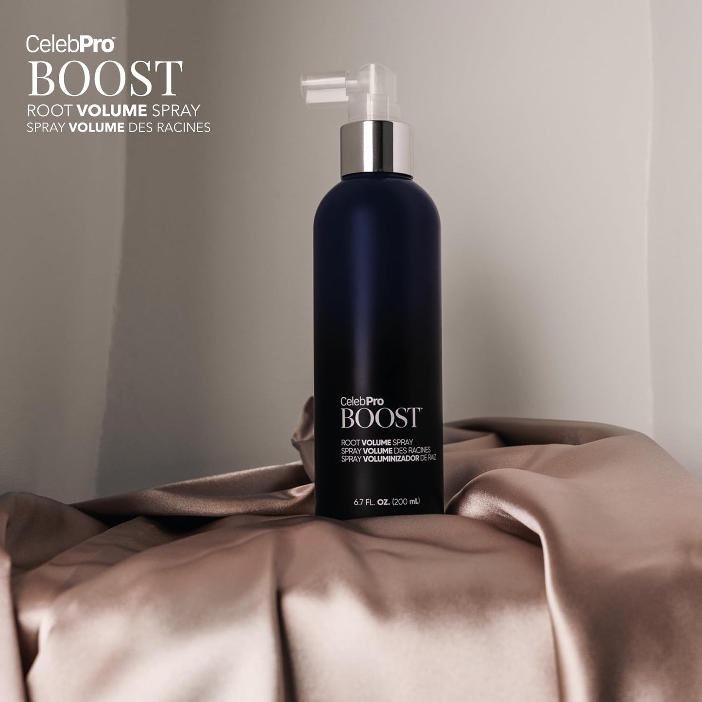Gray Celeb Luxury CelebPro BOOST Root Volume Spray Thickening Spray, Volumizing Spray For Fuller Thicker Hair, 6.7oz