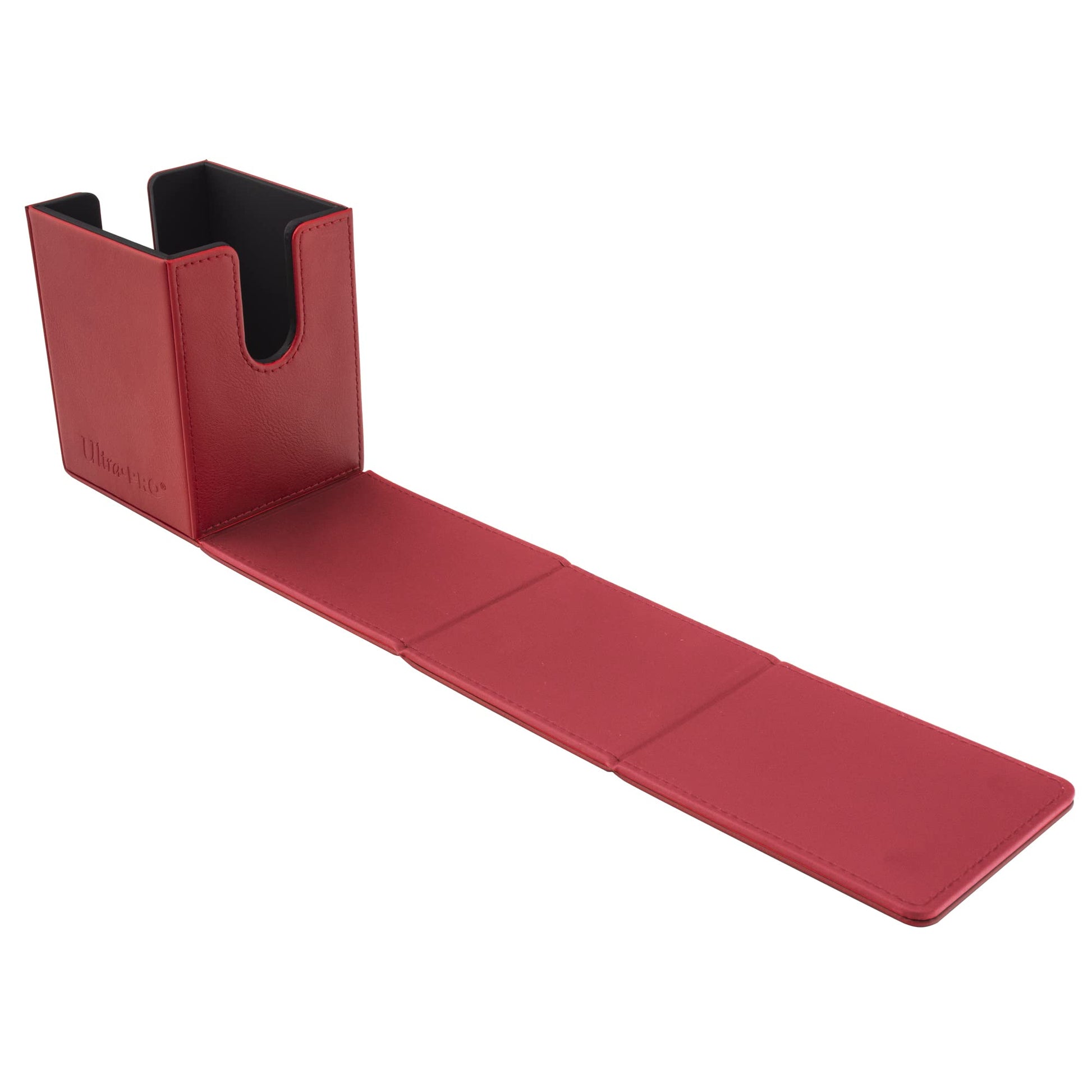 White Smoke Ultra Pro - Vivid Alcove Flip Card Deck Box (Red) - Stores & Protects Up To 100 Standard Size Collectible Cards, Baseball, Gaming, Sports or Any Standard Size Cards In Collections