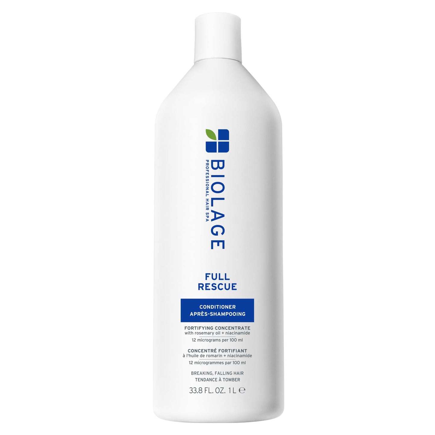 White Smoke Biolage Full Rescue Conditioner - Fortifies & Densifies Thin Hair, Rosemary Oil & Niacinamide, Vegan & Cruelty-Free, 33.8 Fl Oz