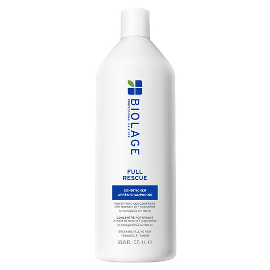 White Smoke Biolage Full Rescue Conditioner - Fortifies & Densifies Thin Hair, Rosemary Oil & Niacinamide, Vegan & Cruelty-Free, 33.8 Fl Oz